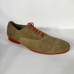 Minelli Green Suede Round Toe Lace Oxford Dress Shoes Men's Size 42 Eu